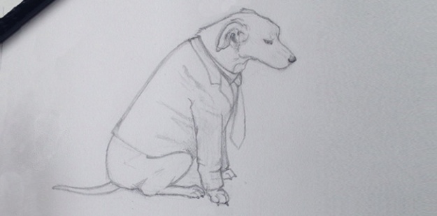 Refined Dog Sketch